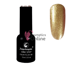 Oja semipermanenta FSM, ONE STEP Color UV/LED 10ml Cod 541 Gold Glitter